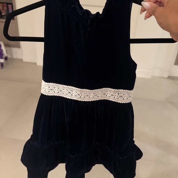 Janie and jack blue velvet dress - Picture 2 of 4